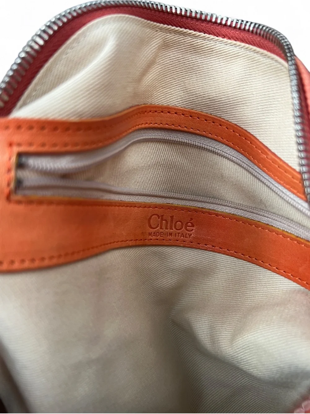 RARE Vintage Chloé by Phoebe Philo Orange Embellished Hobo Bag